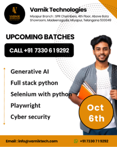 Varnik Technologies - Batch started 6th Oct 2025