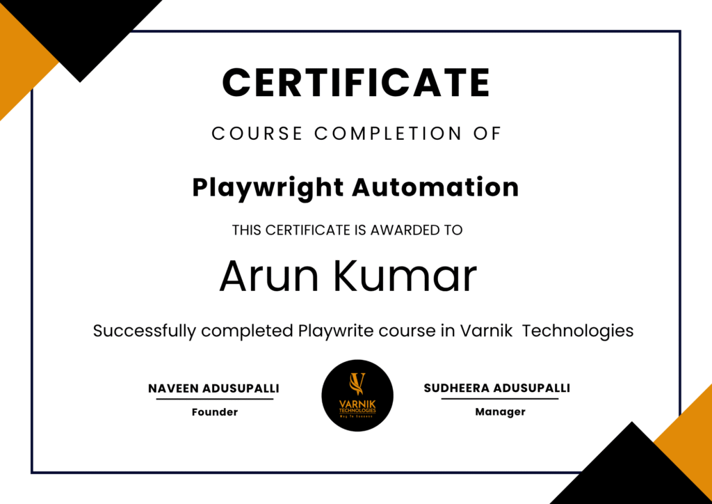Playwright Automation Training in Hyderabad