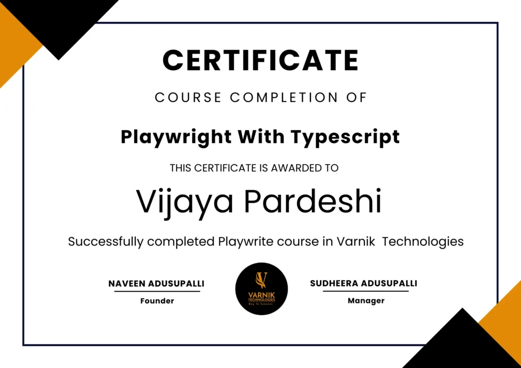 Playwright With Typescript Course