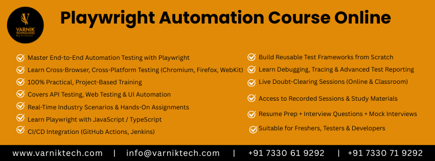 Playwright Automation Course Online