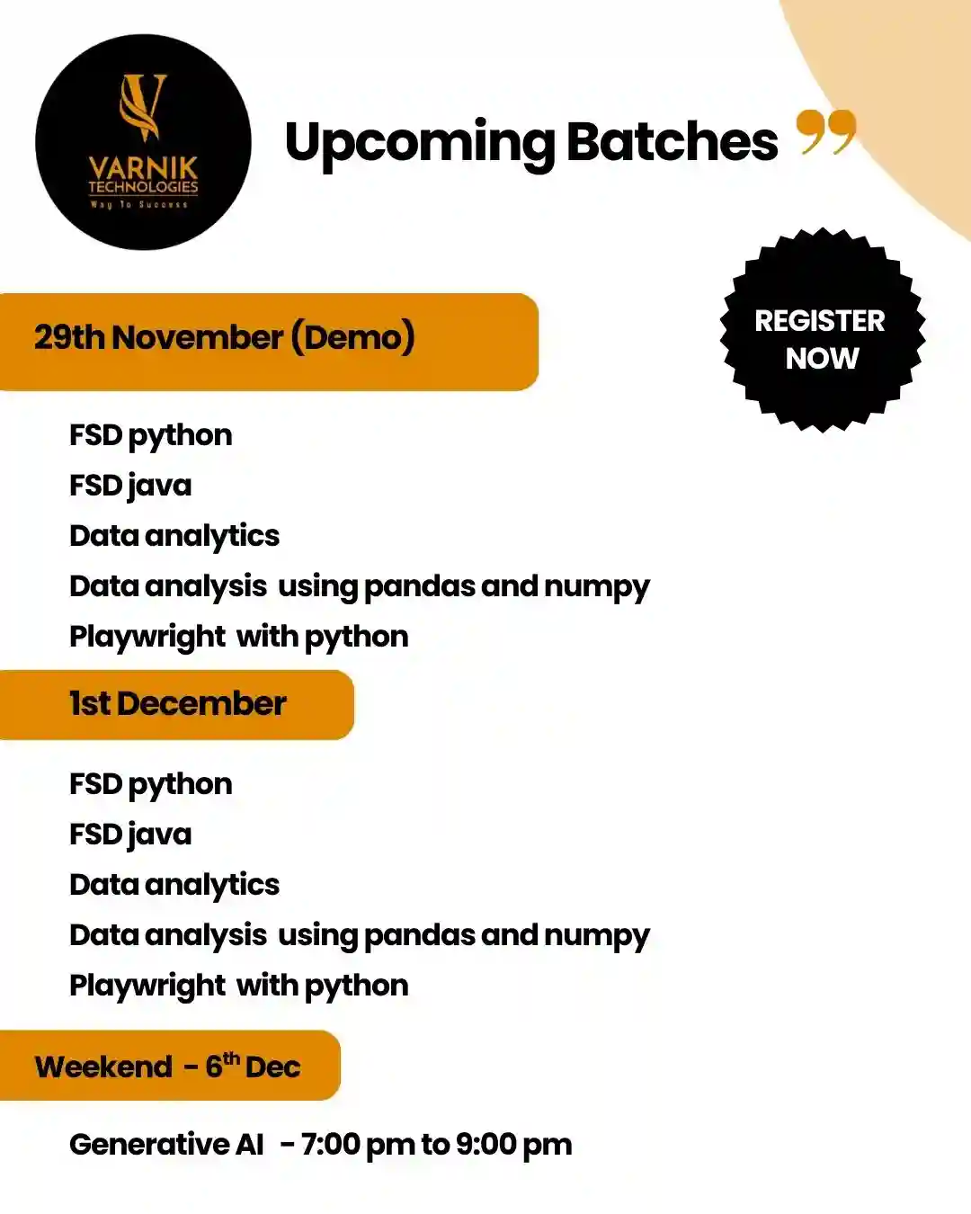 13 th Nov 2025 Varnik Technologies